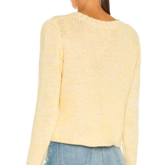 Dannijo Yellow Cropped Cardigan With Pearl Buttons - Picture 3 of 3